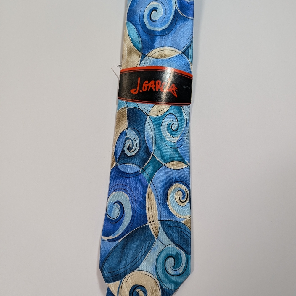 J. Garcia Vibrant Blue and Tan Swirl Emerging Elephant Collection Fifty Three